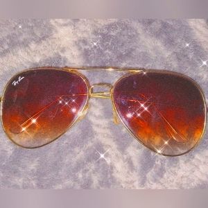 HUGE DEAL - Ray-Ban Aviator Dark Brown Gradient Sunglasses